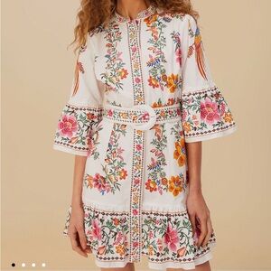 FARM Rio Delicate Forrest Scarves Mini Dress